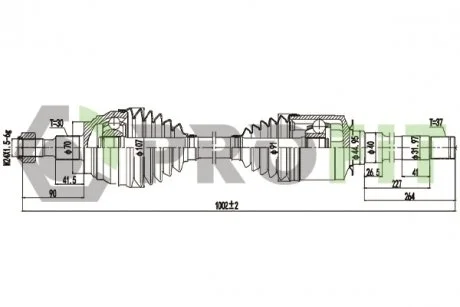 Піввісь PROFIT 2730-3129