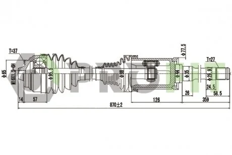 Піввісь PROFIT 2730-3132