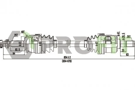Піввісь PROFIT 2730-3148