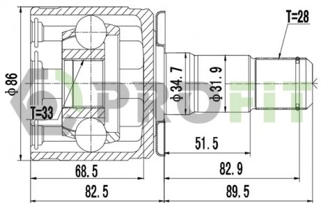Шрус PROFIT 28102043