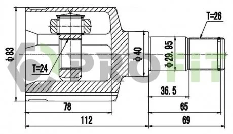 ШРКШ зі змазкою в комплекті PROFIT 28102056
