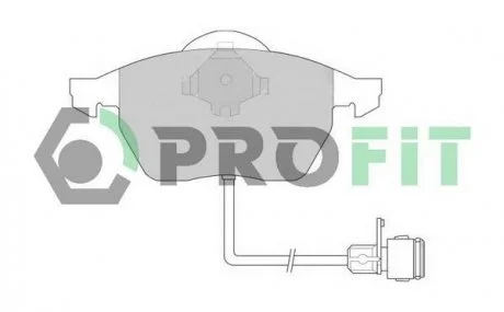 Фото колодки гальм. П (19,5MM) AUDI 100 91- (З ДАТЧИКОМ) PROFIT 50000590 Колодки гальм. П (19,5MM) AUDI 100 91- (З ДАТЧИКОМ) PROFIT 50000590