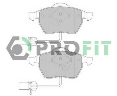 Колодки гальм. П AUDI A6 97- PROFIT 50001323