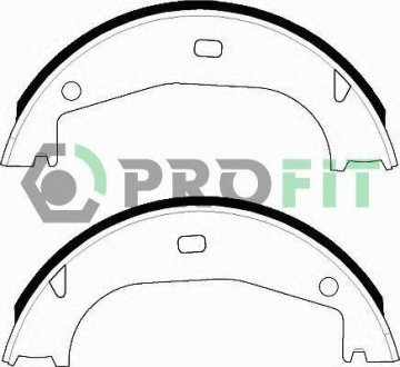 Колодки тормозные барабанные PROFIT 50010546 (фото 1)