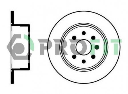 Диск гальмівний OPEL VECTRA B 95-02 REAR PROFIT 50100814 (фото 1)