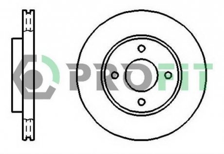 Диск тормозной PROFIT 50101072 (фото 1)