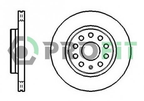 Диск гальмівний CITROEN C8, JUMPY 02-, FIAT SCUDO, ULYSSE 02-, PEUGEOT 806, EXPERT 02- FRONT PROFIT 50101165 (фото 1)