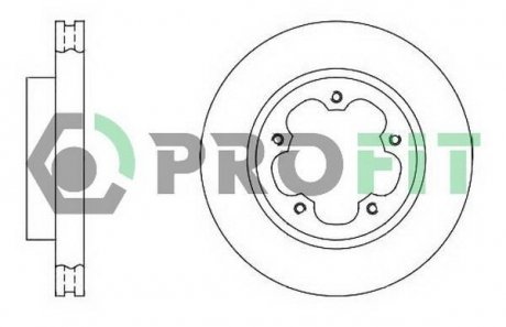 Диск гальм перед. TRANSIT V347 06> (280mm) PROFIT 50101554