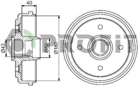 Барабан тормозной PROFIT 50200015