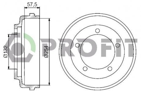 Барабан тормозной PROFIT 50200029