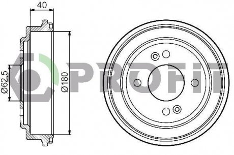 Барабан тормозной PROFIT 50200042