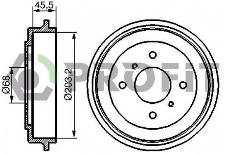 Барабан тормозной PROFIT 50200059