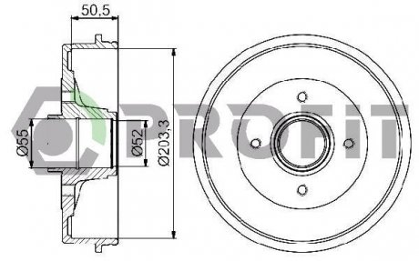Барабан гальмівний PROFIT 50200072