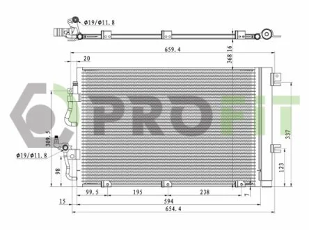 Конденсер кондиціонера PROFIT 5052C1