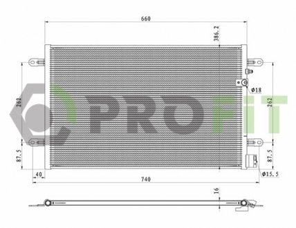 Конденсер кондиціонера PROFIT 9549C1