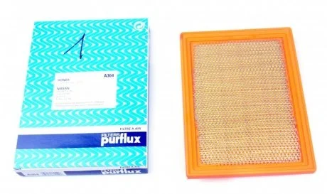 Фільтр повітряний (фільтруючий елемент) HONDA CIVIC VI, CIVIC VII, INFINITI EX, FX, M, Q50, Q60, QX70, NISSAN 100NX, 200SX, 300ZX, ALMERA I, JUKE, MICRA IV, NOTE, PRIMERA, PULSAR 1.2-5.6 01.89- Purflux A364