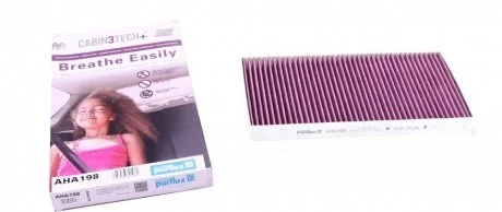 Фильтр салона Cabin3Tech+ антибактер. Corsa C Combo, Vectra C Purflux AHA198
