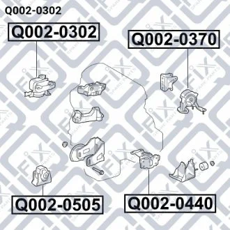 Подушка двигуна (гідравлічна) Q-fix Q0020302