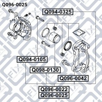 Супорт гальмівний передній лівий Q-fix Q096-0025