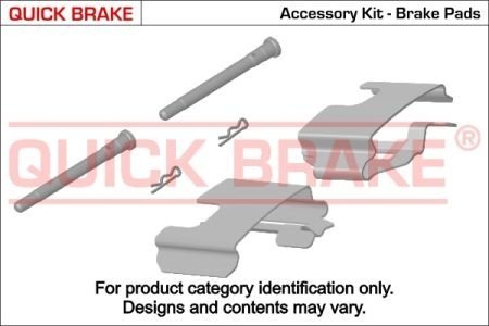 Монтажний набір дискових колодок QUICK BRAKE 1091108