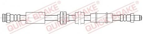 Гальмівний шланг гнучкий передн Лів/Прав (довжина 505мм, M10x1/M10x1) ALFA ROMEO 159, BRERA, SPIDER 1.8-3.2 06.05-11.11 QUICK BRAKE 32828