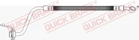 Гальмівний шланг гнучкий задн Прав (довжина 309мм, M10x1) HYUNDAI SANTA FÉ II, SANTA FÉ II/SUV 2.0D/2.2D/2.7 11.05-12.12 QUICK BRAKE 50516