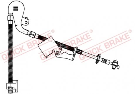 Шланг тормозной QUICK BRAKE 50704X