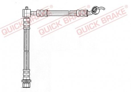 Шланг тормозной QUICK BRAKE 50833 (фото 1)