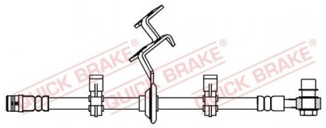 Гальмівний шланг QUICK BRAKE 58.834X (фото 1)