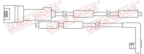 Датчик зносу гальмівних колодок(дискових) QUICK BRAKE WS0126A (фото 1)