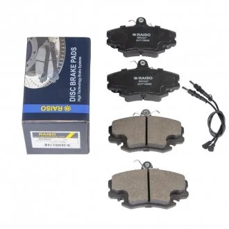 Фото колодки гальмівні диск. перед. Logan/Sandero/Megane I/Clio (з датчиками) 98- Raiso RP0427 Колодки гальмівні диск. перед. Logan/Sandero/Megane I/Clio (з датчиками) 98- Raiso RP0427