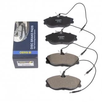 Колодки гальмівні диск. перед. Peugeot 306/406/607 (з датчиками) 93- Raiso RP1423