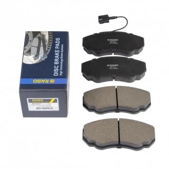 Колодки гальмівні диск. перед. Boxer/Ducato/Jumper (з датчиком) 02- Raiso RP1517