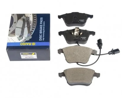 Колодки гальмівні диск. перед. Caddy III/Golf V/Passat B6/Octavia A5 (з датчиками) Raiso RP1809