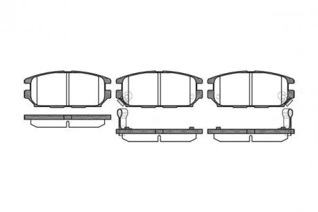 Гальмівні колодки, дискове гальмо (набір) REMSA 035612