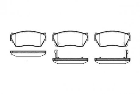 Гальмівні колодки перед. NISSAN Sunny 1,4-2,0 90-95 [-] REMSA 036402 (фото 1)