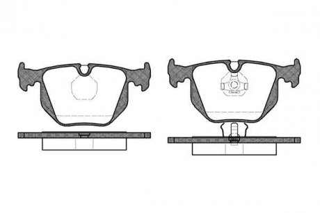 Тормозные колодки дисковые зад. BMW 3 (E46), 7 (E38), X3 (E83), X5 (E53), Z4 (E85), Z4 (E86) Land Rover Range Rover III 2.0-5.4 10.94- REMSA 038100