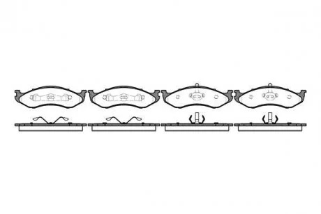 Гальмівні колодки, дискове гальмо (набір) REMSA 046720