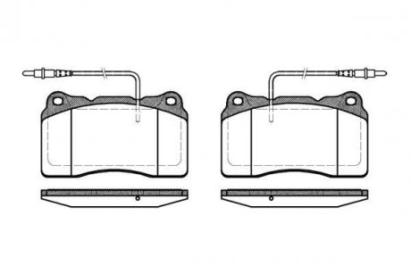 Колодки гальмівні перед. Peugeot 607 3.0 24V (309x29mm) REMSA 066614