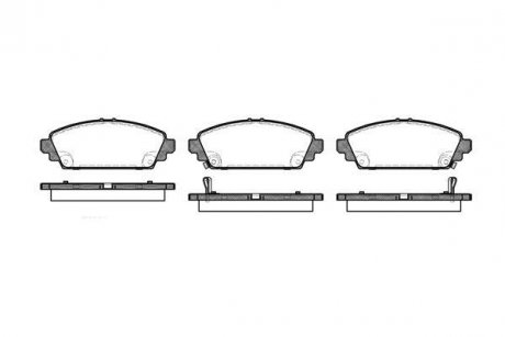 Гальмівні колодки передн.Accord 1.6 98-,Civic 1.7CTDi/2.0 01- REMSA 070002 (фото 1)