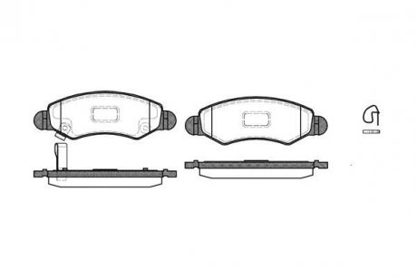 Гальмівні колодки передн. Ignis 03-, Wagon R+ 00-, OPEL Agila 00- REMSA 070221