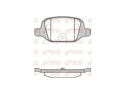Гальмівні колодки задні Punto 99- REMSA 072700