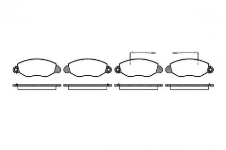 Гальмівні колодки, дискове гальмо (набір) REMSA 077222