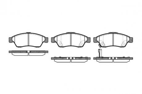 Тормозные колодки дисковые перед. Suzuki Liana 1.3/1.4D/1.6 02.07- REMSA 087501