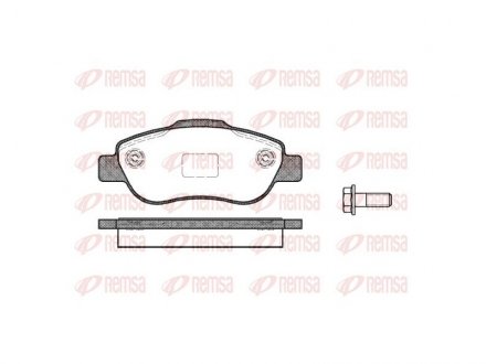 Колодки гальмівні дискові передні FIAT Panda 03-12,PANDA (169) 03-,PANDA Van (169) 04- REMSA 1100.00