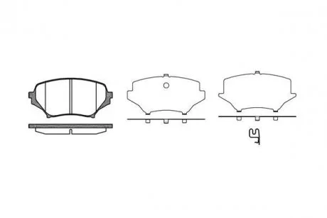 Гальмівні колодки, дискове гальмо (набір) REMSA 118901