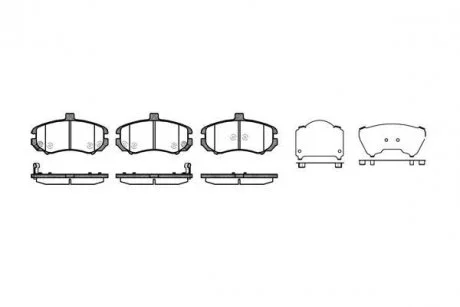 Тормозные колодки, дисковый тормоз (набор) REMSA 119402