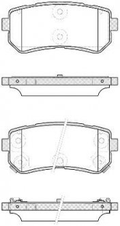 Тормозные колодки задн. i30 07-,Kia Ceed,Carens 02- REMSA 1209.42