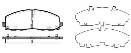 Колодки гальмівні передні Freemont,Chrysler Grand Voyager V,Lancia 2.0/3.6 11- REMSA 148404