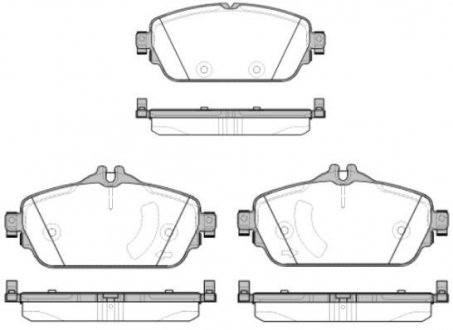 Комплект гальмівних колодок C-CLASS C 180 BlueTEC / d 14-18, E-CLASS (W213) E 200 16- REMSA 159208 (фото 1)